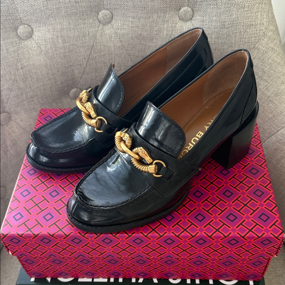 Tory Burch Jessa Pump Box Calf Leather Black 7.5